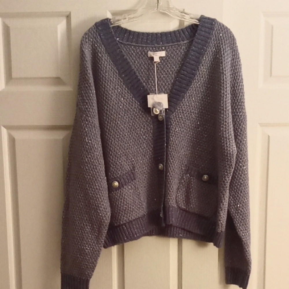 Lauren Conrad Sparkly Knit Cardigan